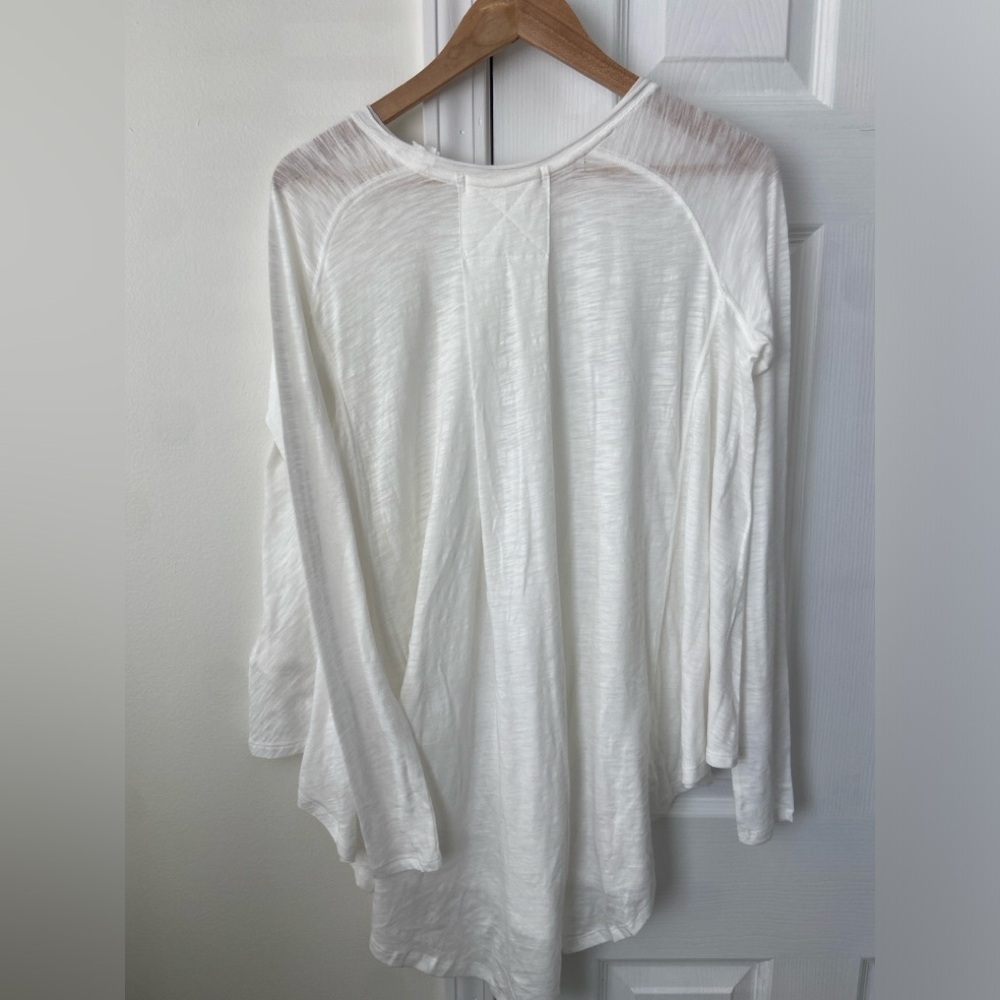 New Free People Aria Trapeze White Long Sleeve Top XS - Picture 3 of 3